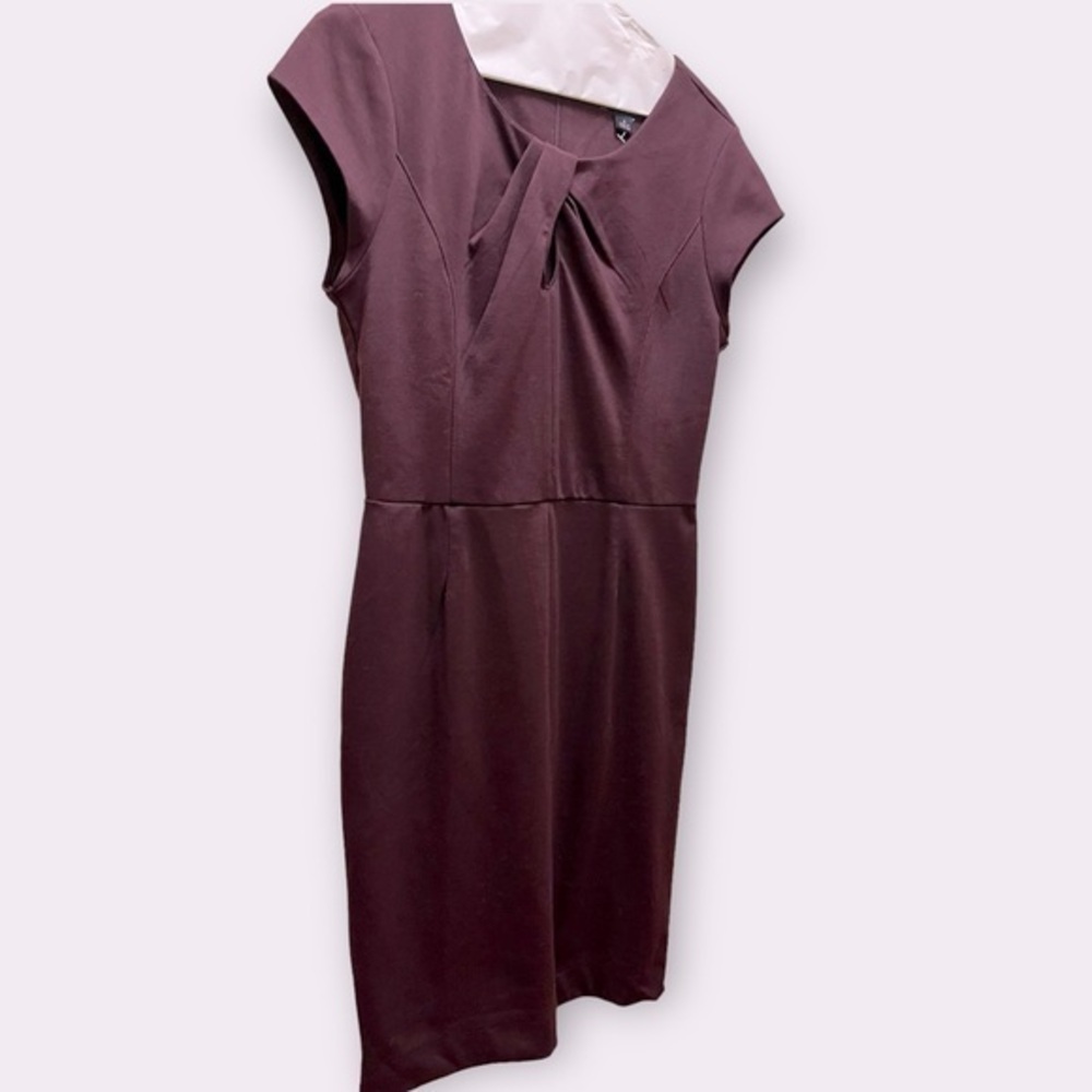 Banana Republic dress burgundy fit and flare. Cap sleeve